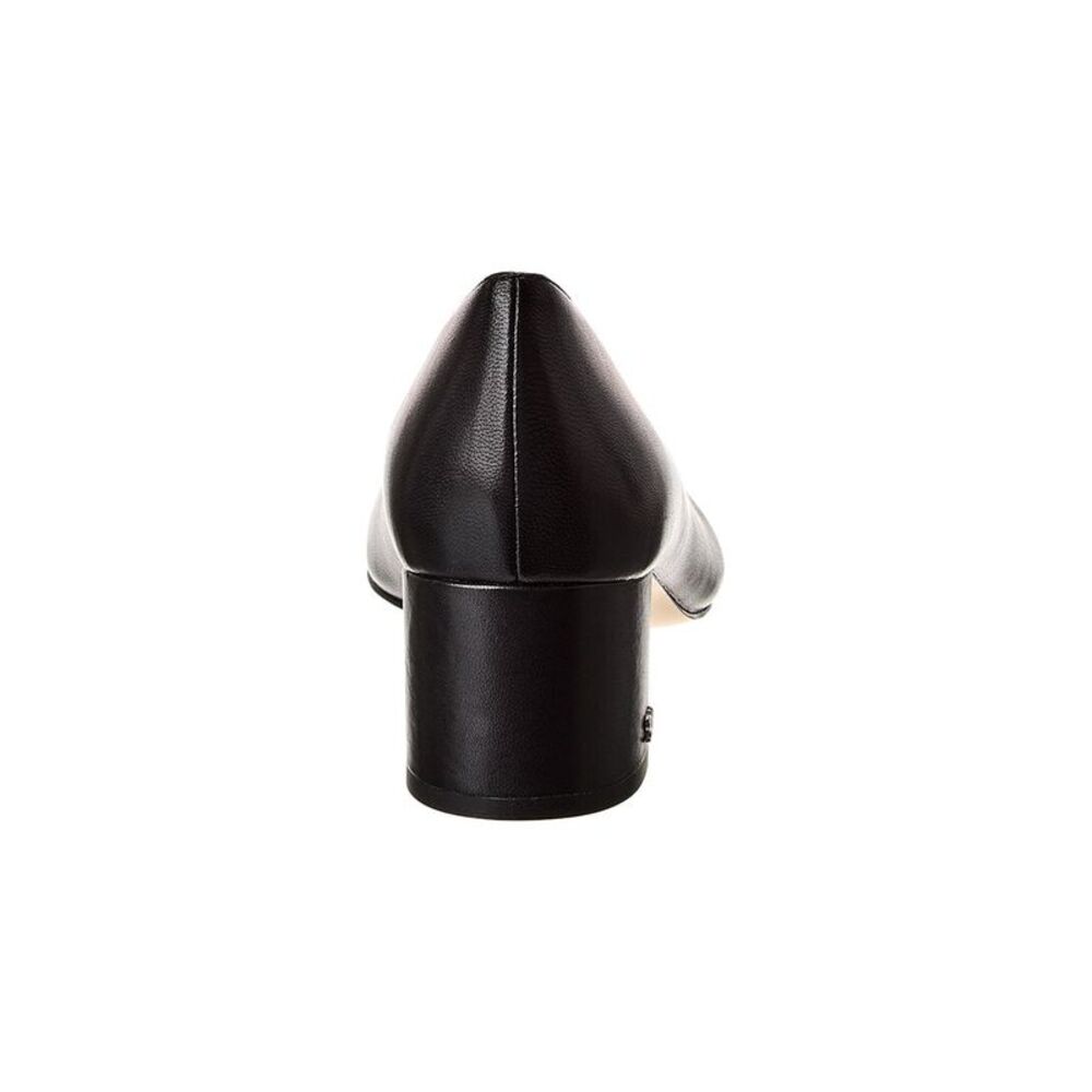 Stuart Weitzman Bridget 50 Block Leather Pump, Black - Picture 3 of 5